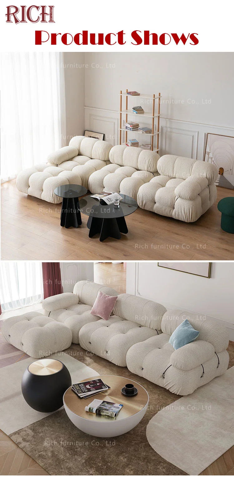 Living Room Furniture New Corner L Shaped Sofa Couch Set Luxury Modern White L Shape Sofa Sectional DIY Tufted Sofa