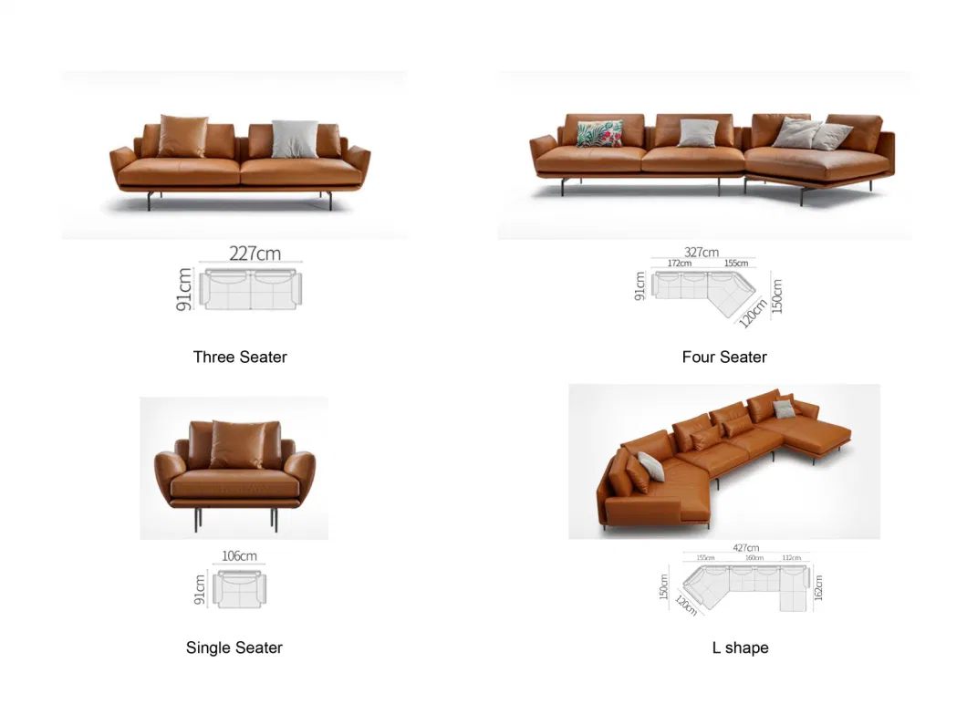 Zode Section Modern Sofa Set Furniture Sectionals Chesterfield Corner L Shaped Living Room PU Leather Sofa